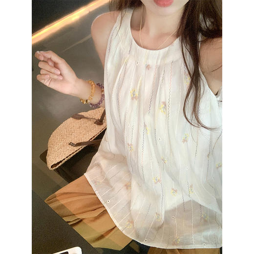<曾小咸推荐>夏季新款法式挂脖背心吊带女 商品图1