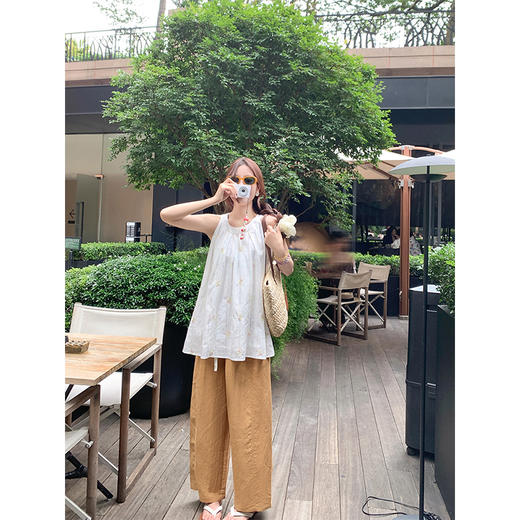 <曾小咸推荐>夏季新款法式挂脖背心吊带女 商品图3