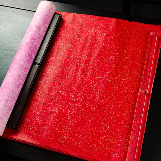 60-70年代顶级四尺大红细金蜡笺(一卷24张） 商品图3