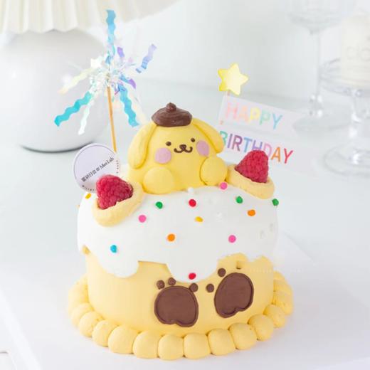 P014 “奶油霜手绘布丁狗” 手绘蛋糕 商品图0