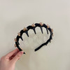 丁摩 韩国丝绒水钻轻奢高级感发箍女夏季麻花波浪发饰防滑洗脸发卡头箍5ZF-1153 商品缩略图6