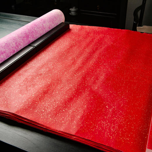 60-70年代顶级四尺大红细金蜡笺(一卷24张） 商品图4