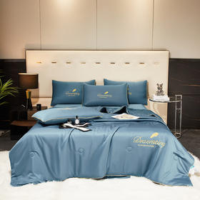 【分仓直发包邮】浪莎水洗冰丝夏被-蓝LSXB0010