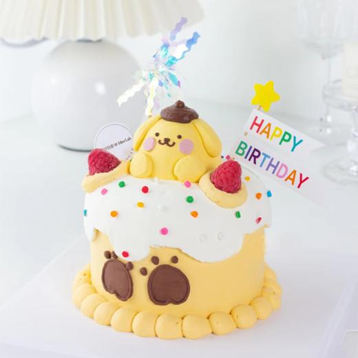 P014 “奶油霜手绘布丁狗” 手绘蛋糕 商品图1