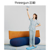 Threegun三枪 【纯棉】彩格翻领开襟短袖长裤女士家居套家居服-81858D111 商品缩略图5