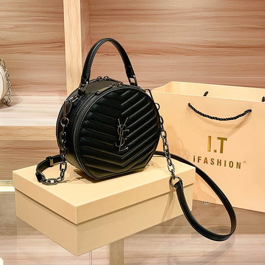 丁摩 小圆包女新款简约洋气百搭女士手提斜挎小包5ZF-9109 商品图0