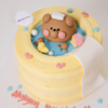 P021 “泡澡小熊” 手绘蛋糕 商品缩略图2