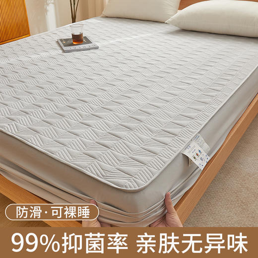 自然醒贴身氧乐棉防污抗菌抑菌床笠床垫保护套家用夹棉床笠防尘保护套罩1.5床笠防滑1.8床单件床垫套LN 商品图9