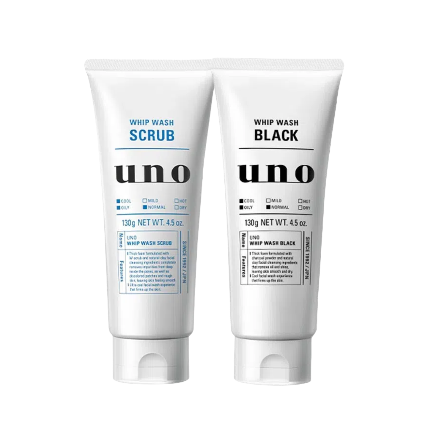 【男士专属】吾诺洁面膏130g 黑-控油清洁  蓝-磨砂去角质112399/112400