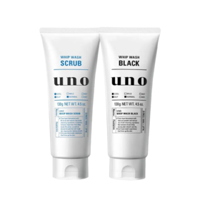 【男士专属】吾诺洁面膏130g 黑-控油清洁  蓝-磨砂去角质112399/112400