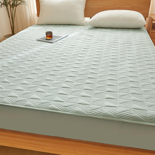 自然醒贴身氧乐棉防污抗菌抑菌床笠床垫保护套家用夹棉床笠防尘保护套罩1.5床笠防滑1.8床单件床垫套LN 商品图3