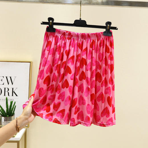 丁摩 新款居家短裤棉绸睡裤女夏季松紧腰短裤可外穿人造棉5ZF-2539 商品图6