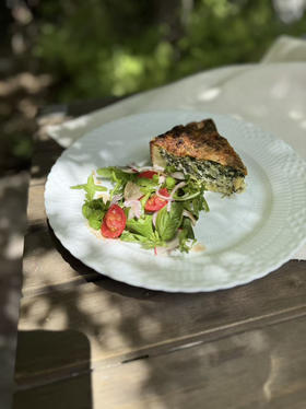 菠菜车达鸡蛋派 Spinach & Cheddar Pie