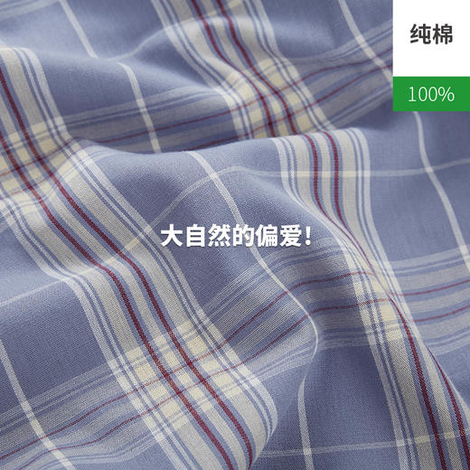 Threegun三枪 【纯棉】彩格翻领开襟短袖长裤女士家居套家居服-81858D111 商品图14