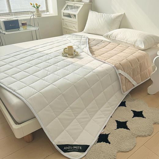 自然醒四季款全棉舒适抗菌两用床褥双面纯棉德芙绒床垫防滑可洗家用软垫床褥被LN 商品图10