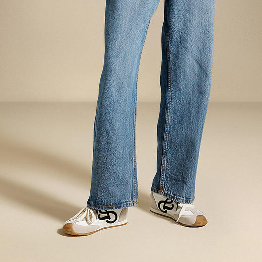 千百度薄底内增高德训鞋女复古多巴胺休闲鞋A25418504 商品图3