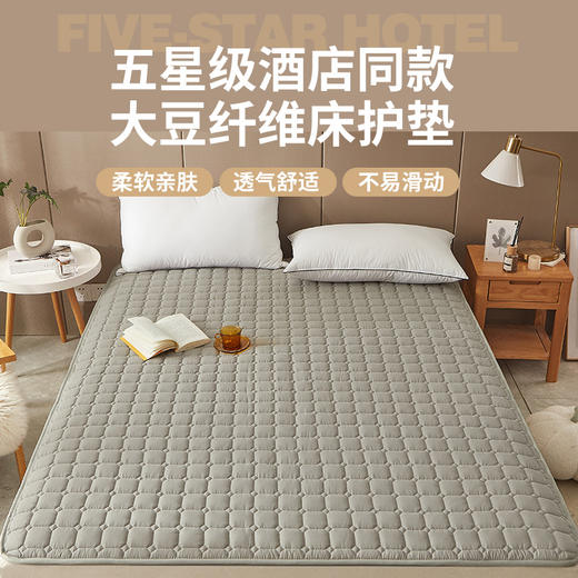 自然醒原棉大豆床褥垫酒店款可机洗保护垫家用床垫软垫铺床褥子防滑垫被单人宿舍床褥垫LN 商品图1