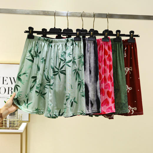 丁摩 新款居家短裤棉绸睡裤女夏季松紧腰短裤可外穿人造棉5ZF-2539 商品图0