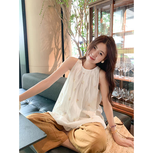 <曾小咸推荐>夏季新款法式挂脖背心吊带女 商品图2