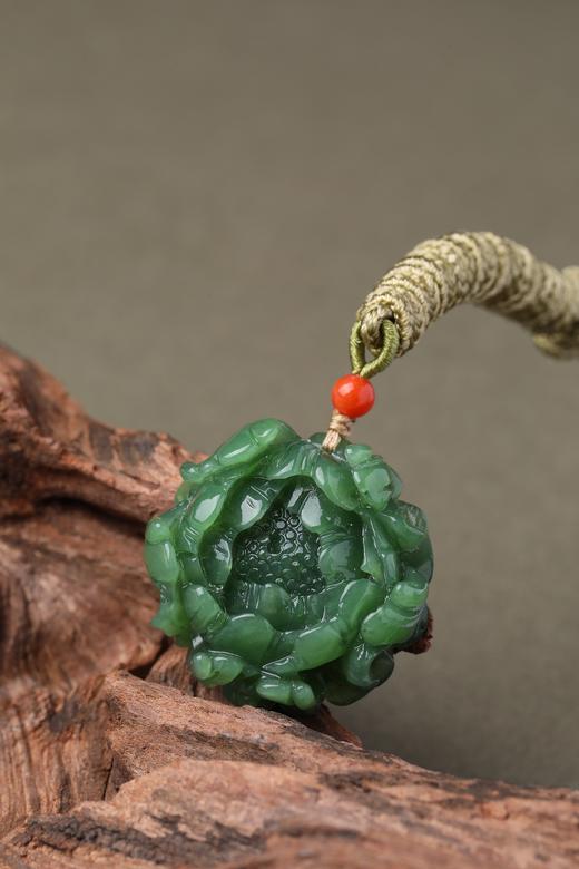 【中国玉雕大师魏玉忠大师亲研】 天然玉石和田玉项链 温润滋泽细致光滑 双证可查 商品图2