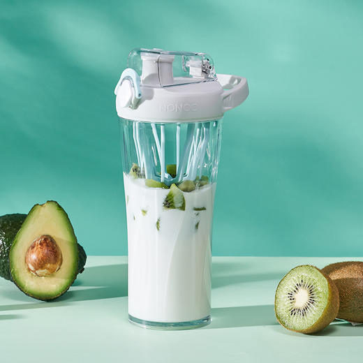 NONOO Tritan随行摇摇杯500ml（灰绿）FL-80603 商品图1