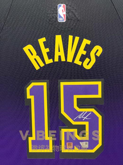 收藏系列 里弗斯 湖人队15号 紫色球迷版 亲笔签名球衣 商品图2