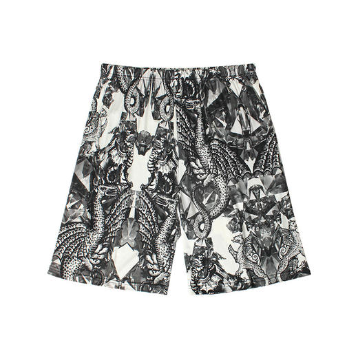 红览桑蚕丝印花休闲短裤沙滩裤男士真丝透气舒适家AL25033 商品图4