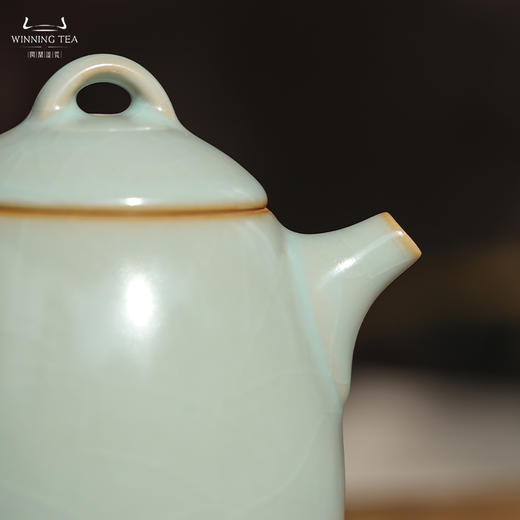 问鼎汝瓷鼎峰系列天青大秦权壶 商品图5
