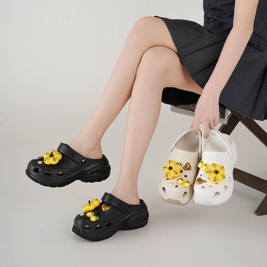 【夏季新款】西村名物2025年夏季新款舒适厚底包趾后空拖鞋T25AH16451 商品图0