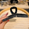 雀说韩版水钻字母抓夹大号高级感盘发鲨鱼夹后脑勺发量多爪夹发夹头饰AL089 商品缩略图1
