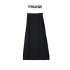VIMAGE纬漫纪高腰简约百搭黑色廓形长款显瘦半身裙夏季新款V2301939 商品缩略图5