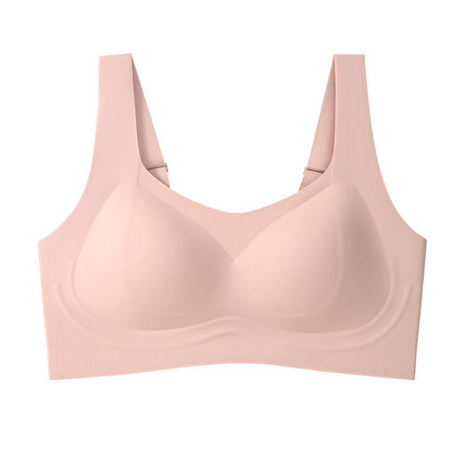 丁摩真丝大胸薄款无痕内衣 桑蚕丝一片式软支撑收副乳文胸AL257 商品图4