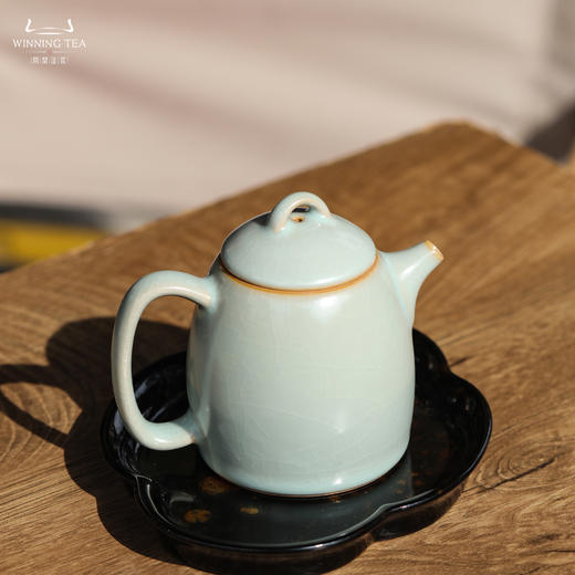 问鼎汝瓷鼎峰系列天青大秦权壶 商品图1