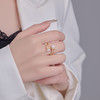 雀说天然淡水珍珠麻绳开口戒高级感微镶满锆时尚戒指超闪百搭轻奢饰品AL1021 商品缩略图3