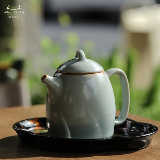 问鼎汝瓷鼎峰系列天青大秦权壶 商品图4