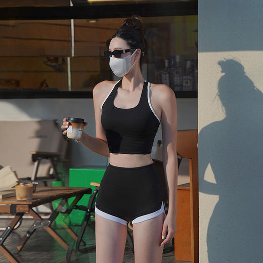 Beemen新款瑜伽文胸背心 工字背设计展露线条 固定杯胸垫中低强度运动背心 商品图1