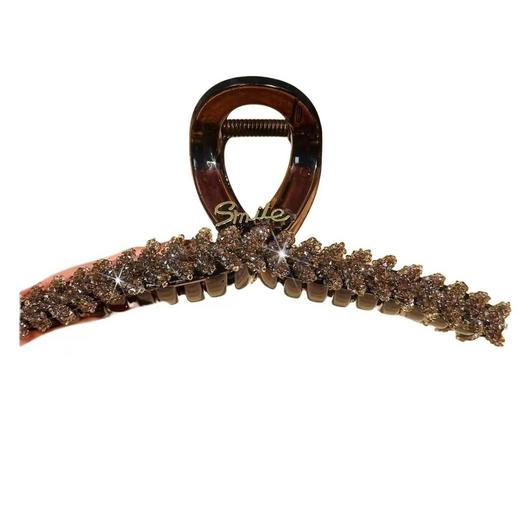 雀说韩版水钻字母抓夹大号高级感盘发鲨鱼夹后脑勺发量多爪夹发夹头饰AL089 商品图4