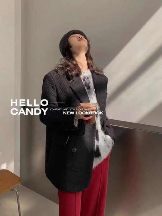 参与8折活动 超级福利【诗铭洛可】2026XC7539西服斜纹夹棉宽松大码外套 商品图3