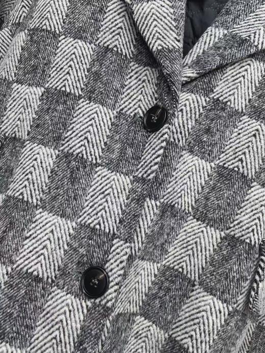 【诗铭洛可】XC7714棋盘格内里夹棉大衣B12-1 商品图3