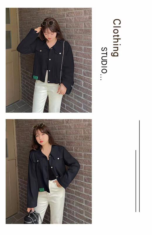 【诗铭洛可】W904牛仔外套超软料水洗牛仔B20-2 商品图3