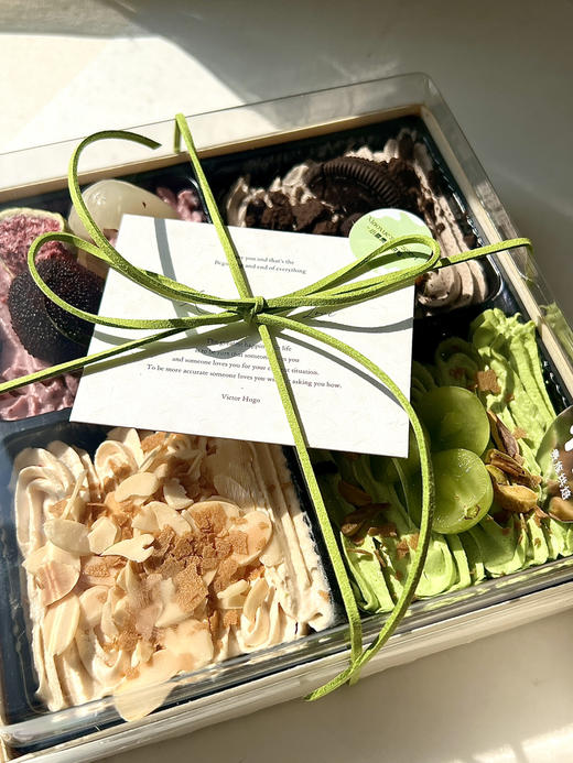 四喜盒子蛋糕（4个风味奶油，以当天为准，表面装饰随机应季水果） 商品图2