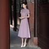紫色旗袍新中式，改良年轻款QMR25014 商品缩略图4
