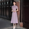 紫色旗袍新中式，改良年轻款QMR25014 商品缩略图0