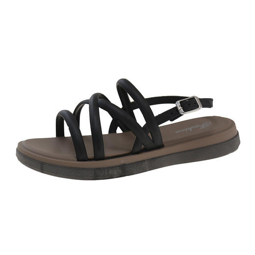 【19.9抢❗️露趾罗马凉鞋】夏季新款设计感满满，鞋底止滑不磨脚/柔软轻盈舒适，百搭沙滩平底鞋女外穿鞋子L 商品图4