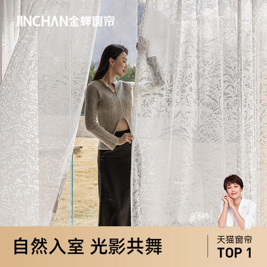 【月枝影】金蝉斑驳月影纱帘 商品图0