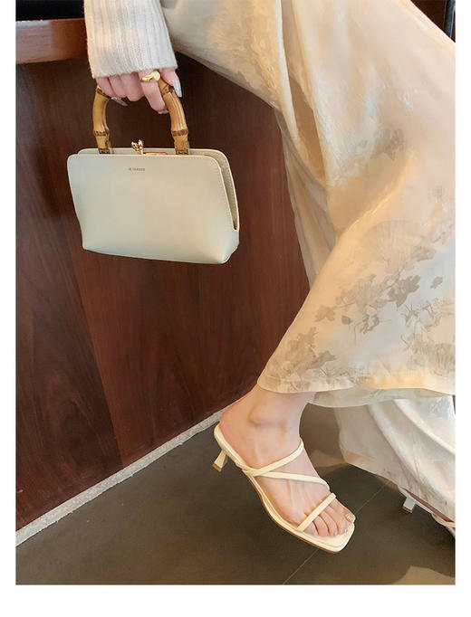 增高6cm‼️【“长期主义者”方头绑带凉鞋】好穿不累脚  巨显腿长！ 商品图4