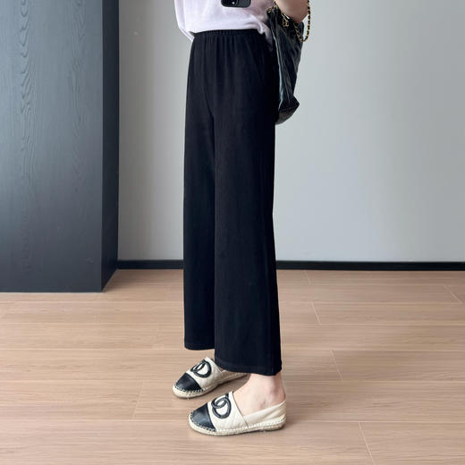 醋酸抖抖裤！2025麦穗肌理感醋酸时髦掐尖直筒阔腿休闲裤女夏款！ 商品图1