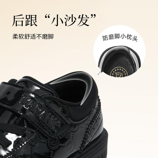泰兰尼斯meta秋季新款男童皮鞋软底舒适男童黑色皮鞋英伦风儿童鞋 M03X5C6641 商品图3