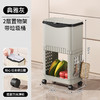 【厨房神器上线🔥】新款免弯腰垃圾桶🚮+置物架，大容量可移动设计💡窄缝收纳不占地！奶油白&典雅灰任你选🎨，滑盖轻松开合，居家必备💯！免弯腰功能架 商品缩略图9