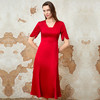 EITIE爱特爱夏季新款高级感红色显瘦礼服过膝订婚敬酒服宴会礼服连衣裙8277903 商品缩略图1